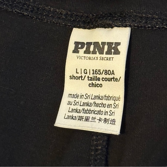 PINK Victoria's Secret Black fold over yoga pants with rhinestones - Picture 4 of 4